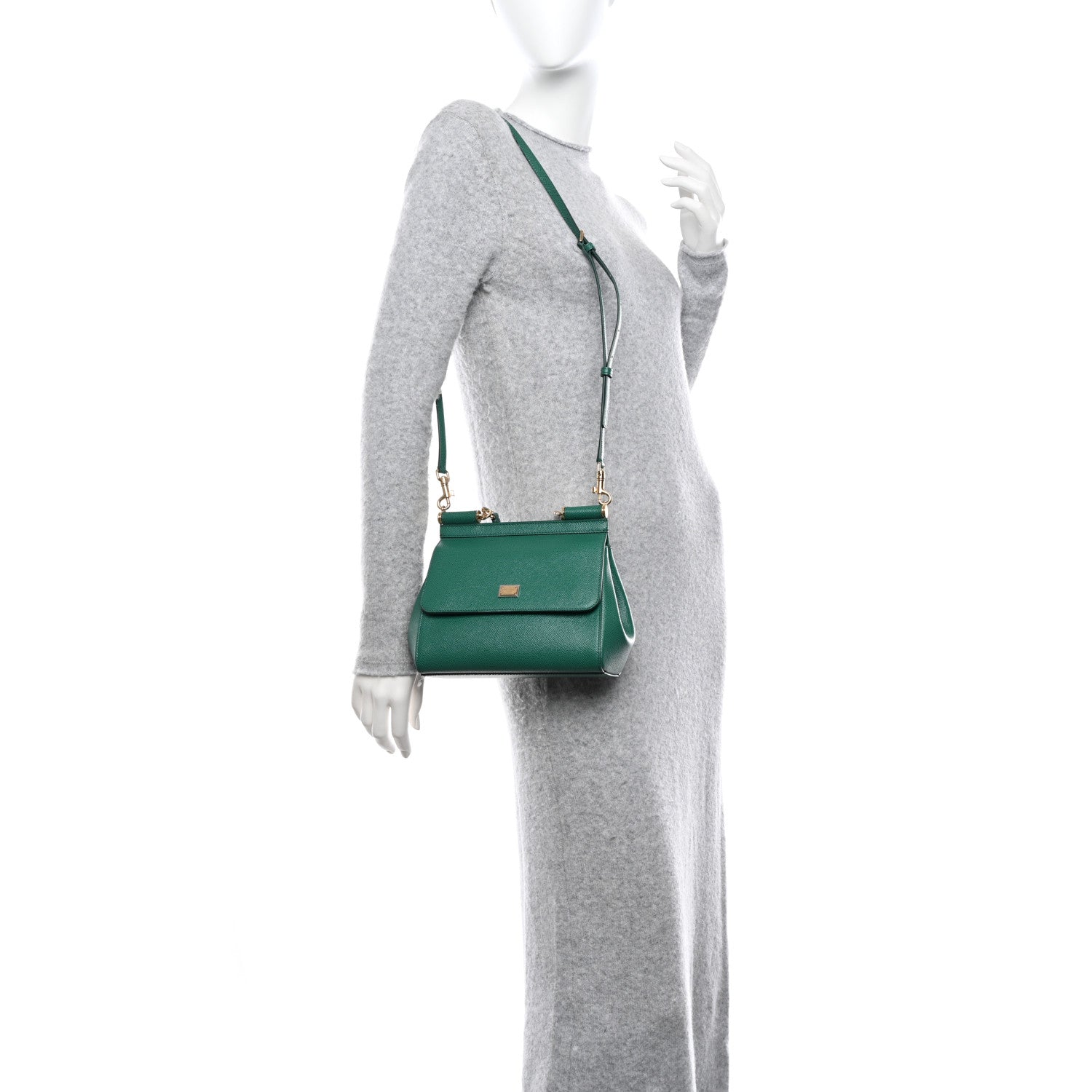 Dolce & Gabbana Dauphine Small Miss Sicily Satchel Green 2 of 9