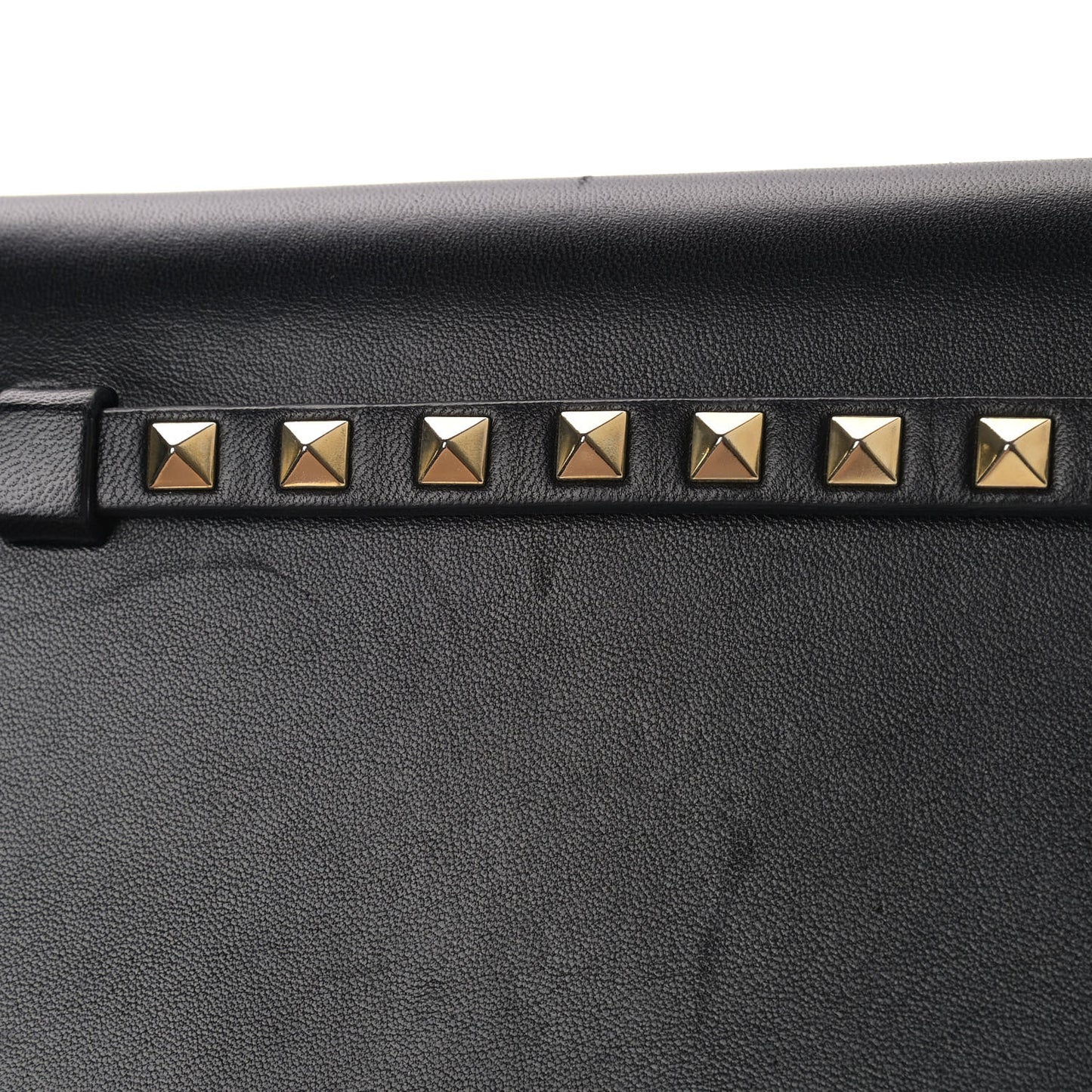 Nappa Rockstud Wristlet Clutch Black
