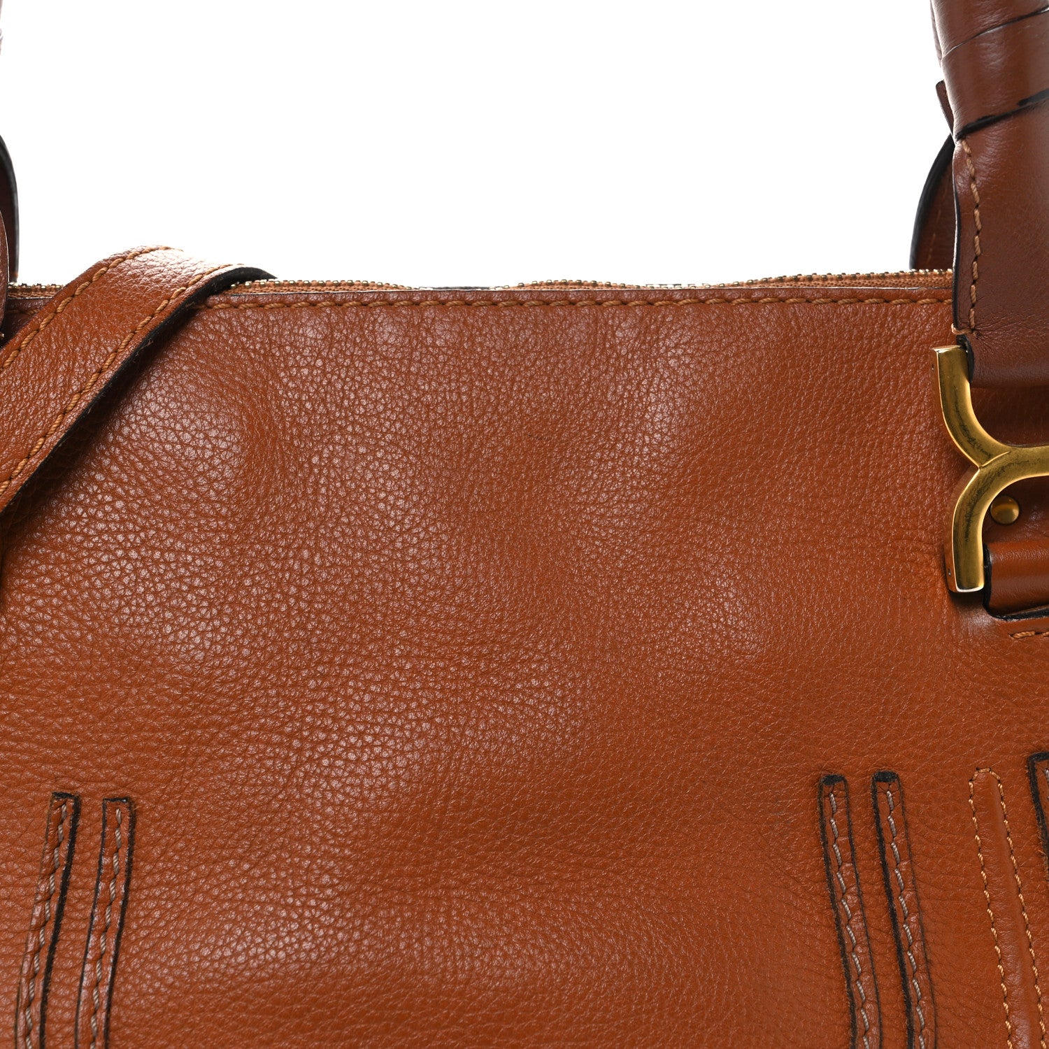 Chloe Calfskin Medium Marcie Satchel Tan 8 of 13