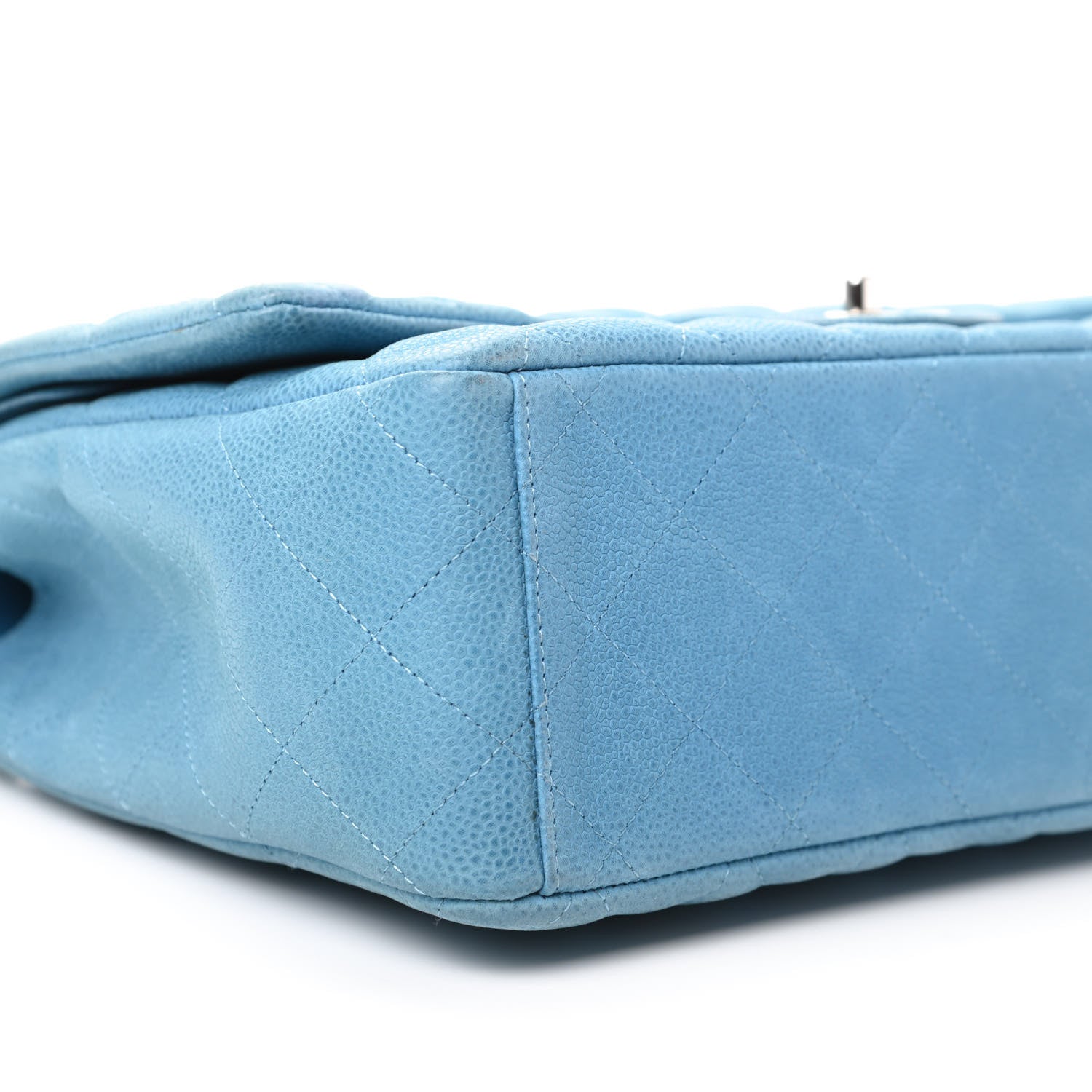 Chanel Iridescent Caviar Quilted Maxi Double Flap Blue 6 of 13