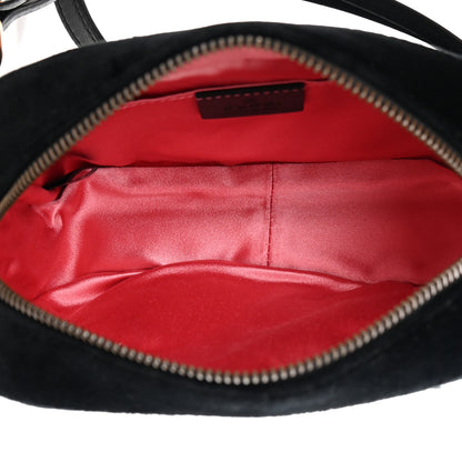Gucci Velvet Matelasse Marquise Crystals Mini GG Marmont Chain Shoulder Bag Black 5 of 11