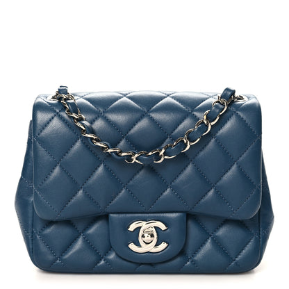 Chanel Lambskin Quilted Mini Square Flap Dark Blue 1 of 10