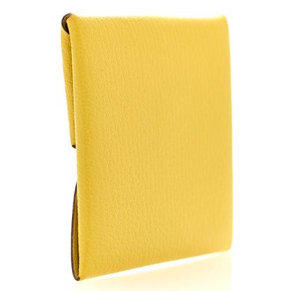 Hermes Chevre Mysore Bastia Coin Purse Jaune Ambre 3 of 7