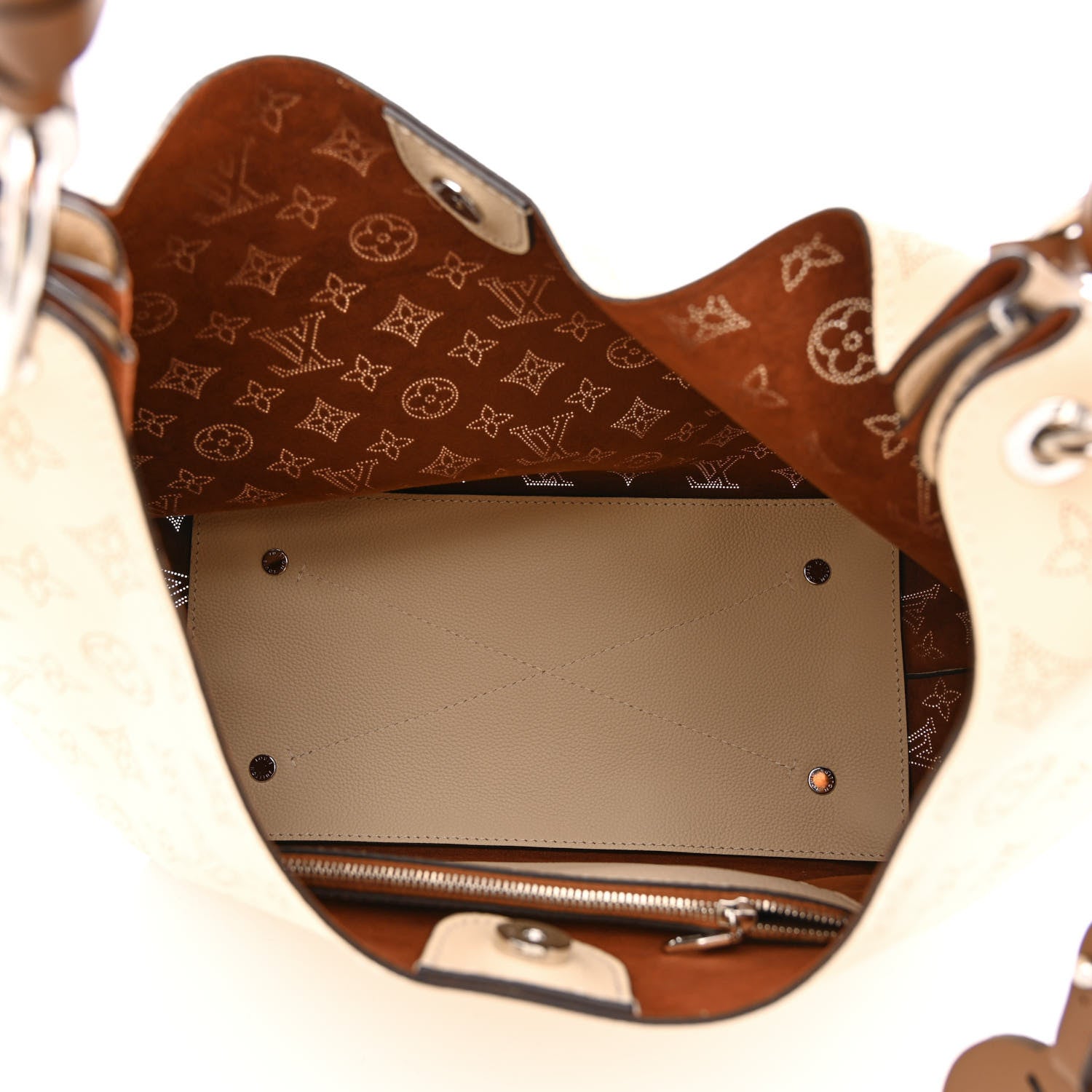 Louis Vuitton Mahina Carmel Hobo Creme 5 of 9