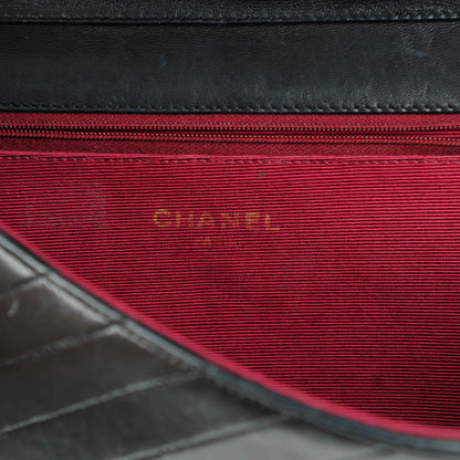 Chanel Lambskin Diagonal Quilted Small Single Flap Black 6 of 7