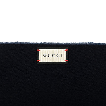 Gucci Wool Cotton GG Monogram MHerry Scarf Violet Pink 3 of 4