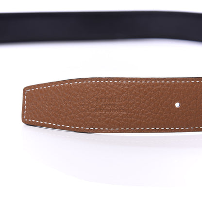Hermes Box Togo 32mm H Belt 95 Black Gold 6 of 6