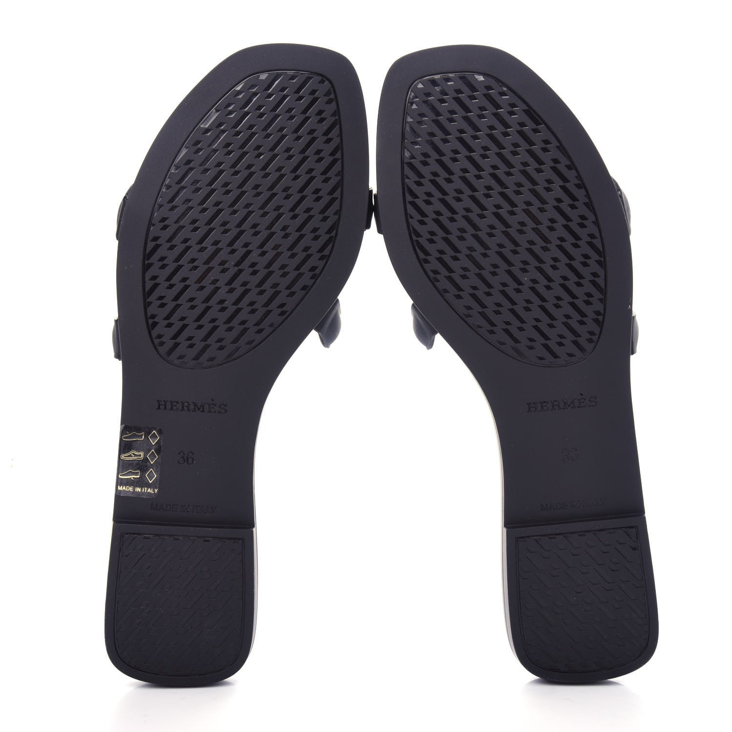 Hermes Rubber Aloha Sandals 36 Black 6 of 11