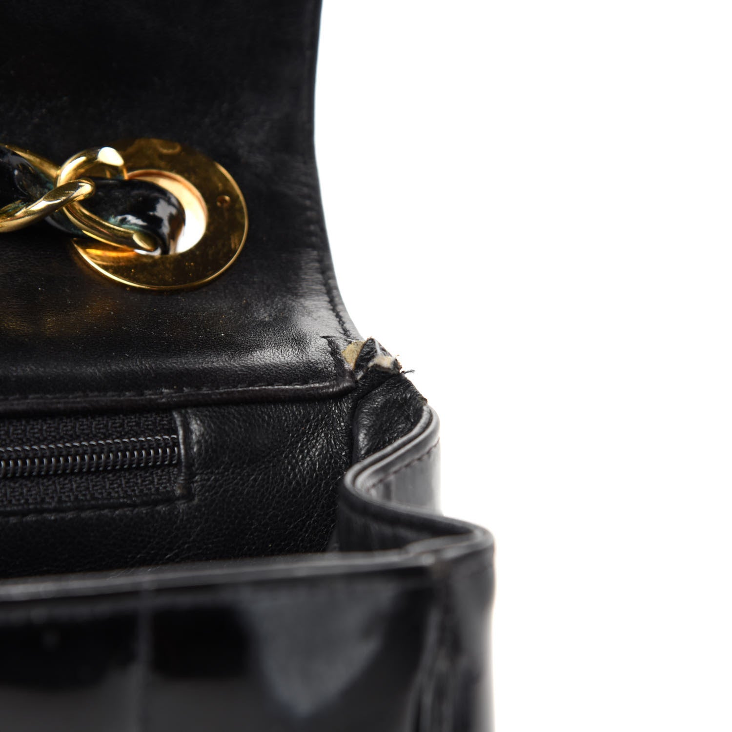 Chanel Patent Vertical Quilted Jumbo Single Flap Black 8 of 17