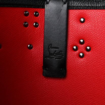 Christian Louboutin Calfskin Empire Spike Studded East West Cabata Tote Black 7 of 15