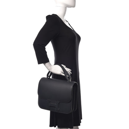 Hermes Veau Sombrero Constance Cartable 29 Bleu Obscur 2 of 11
