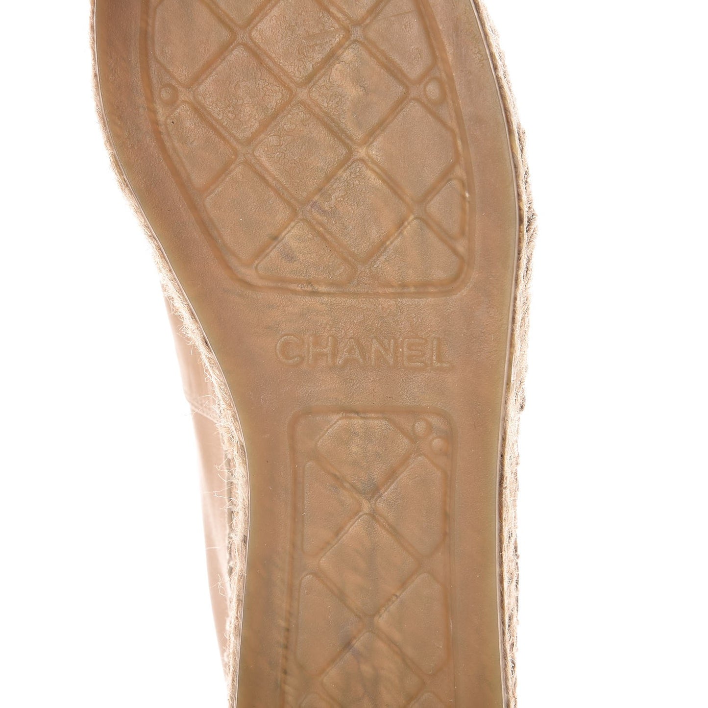 Lambskin CC Espadrilles 37 Beige Black