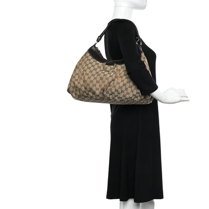 Gucci Monogram Large D Gold Hobo Dark Brown 2 of 12