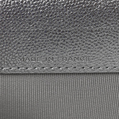 Chanel Metallic Caviar Quilted Flap Card Holder Wallet Silvery 7 of 8