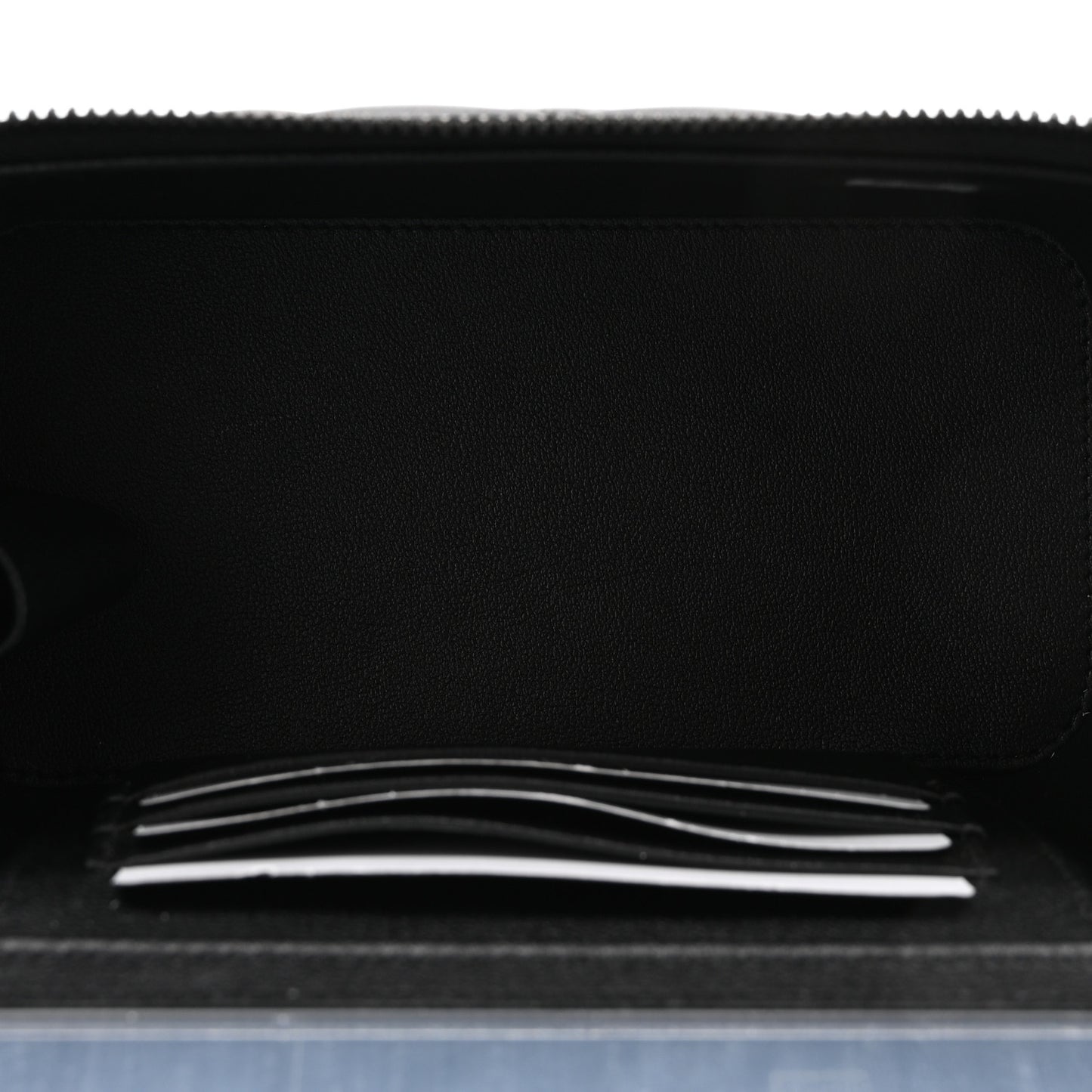 Lambskin Quilted Small Top Handle Vanity Case With Chain So Black