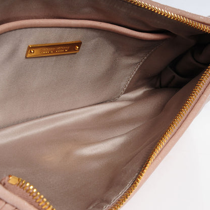Miu Miu Leather Matelasse Lux Clutch Cipria 8 of 9