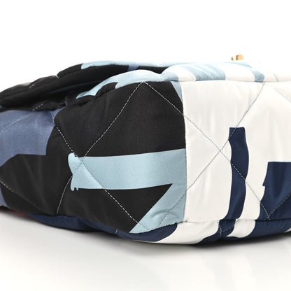 Chanel Silk Maxi Scarf Chanel 19 Flap Black Blue White 9 of 10