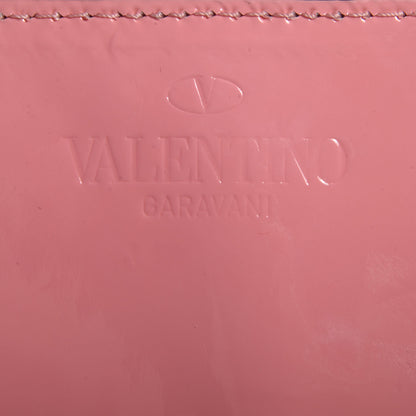 Valentino Garavani Patent Lacca Nappa Medium Aphrodite Bow Satchel Pink Beige 8 of 8