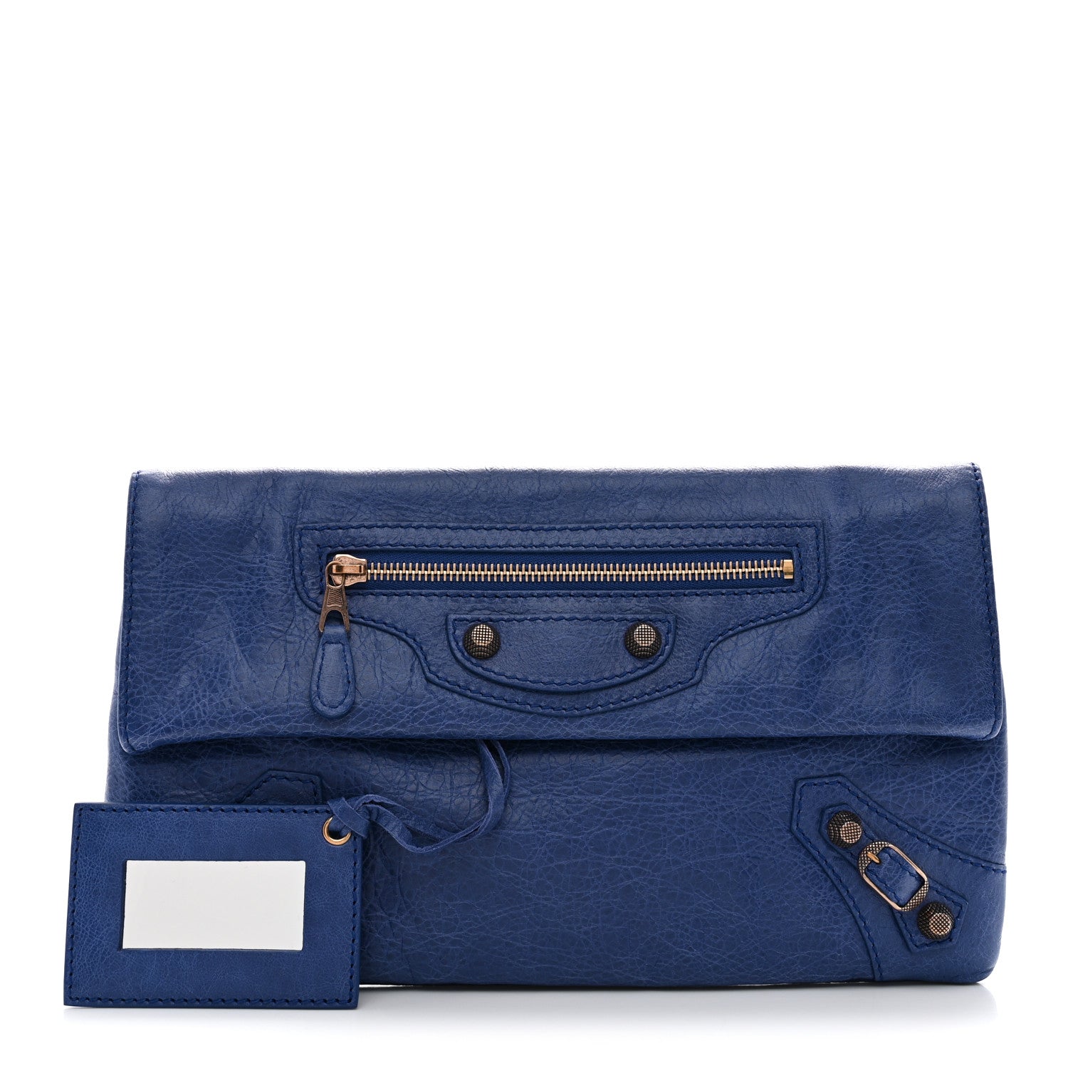 Balenciaga Agneau Giant 12 Rose Gold Hardware Envelope Clutch Bleuette 1 of 8