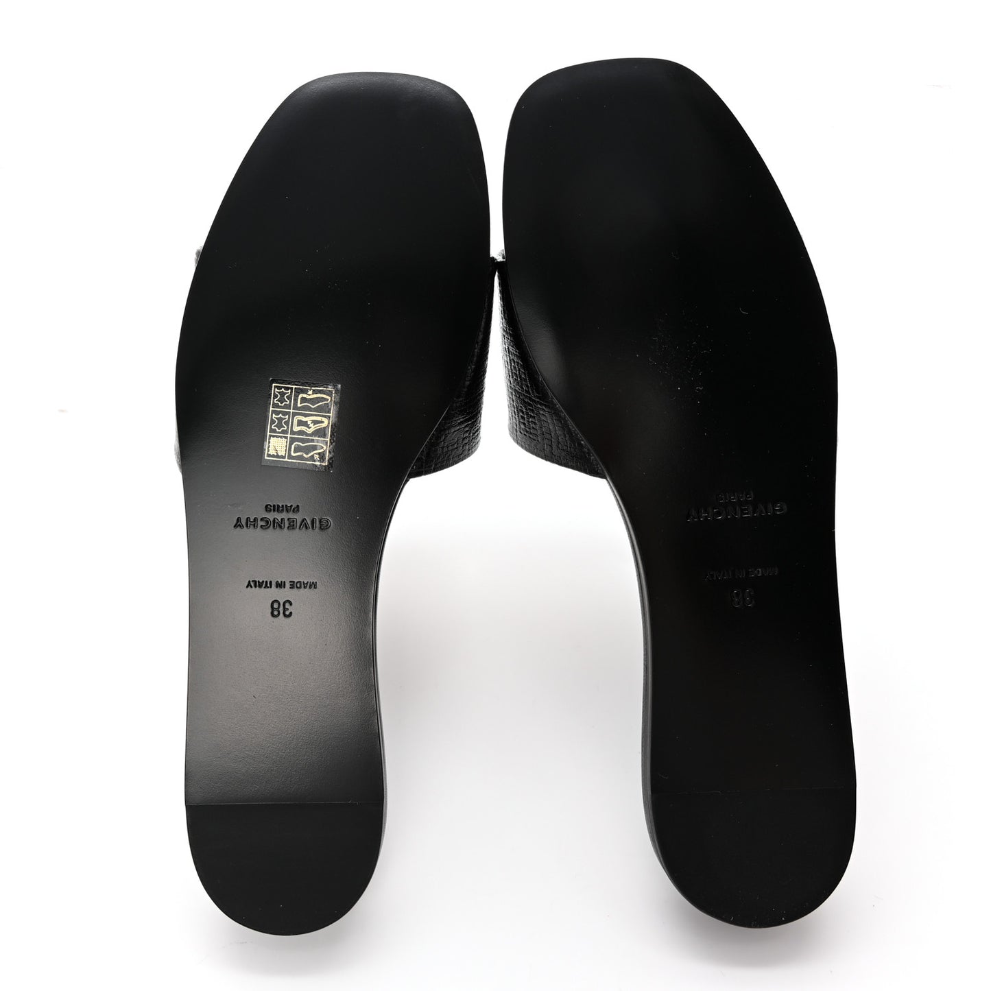 Coated Canvas Logo 4G Embossed Flat Sandals 38 Black