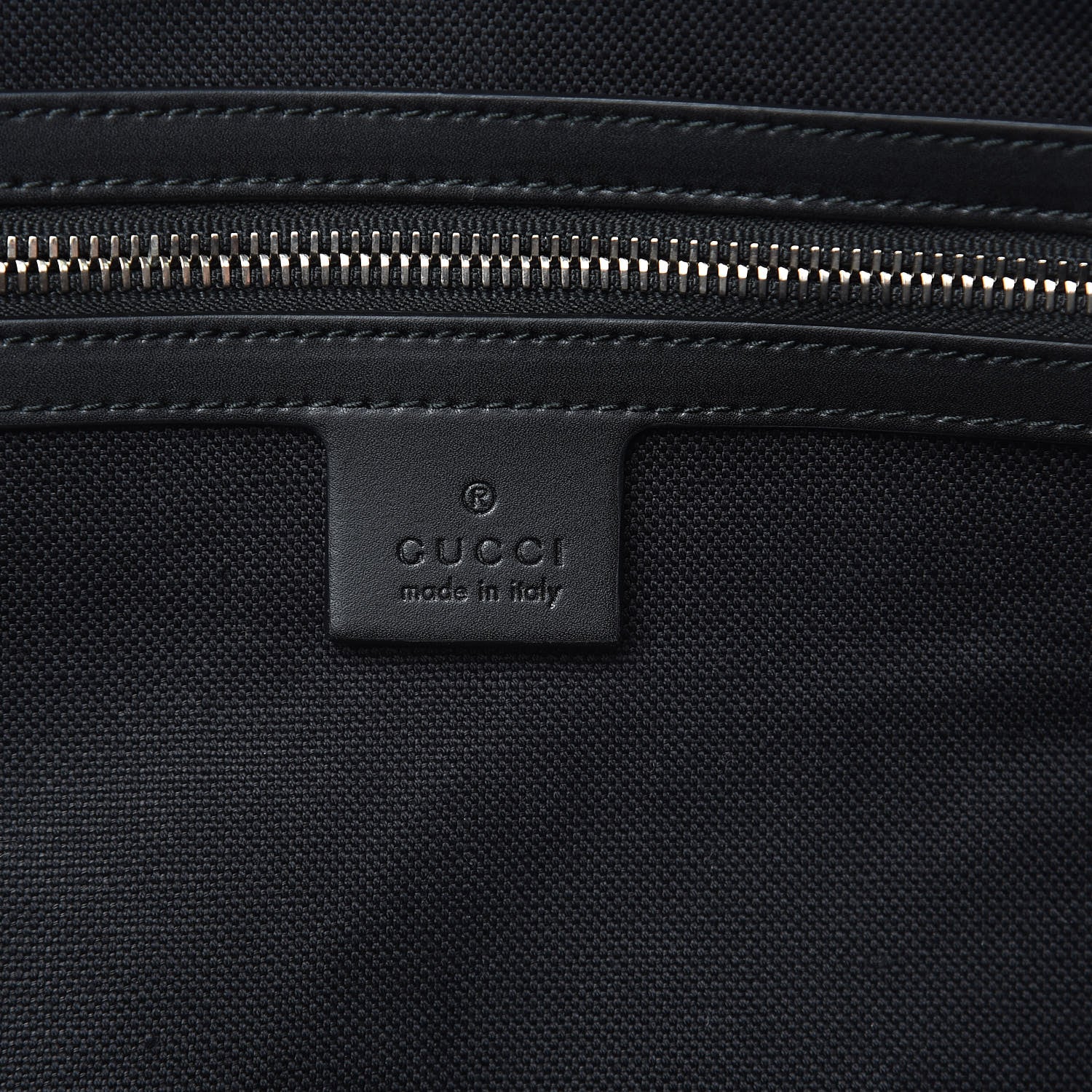 Gucci Soft GG Supreme Monogram Appia Calfskin Web Large Carry On Duffle Bag Black Grey 6 of 10