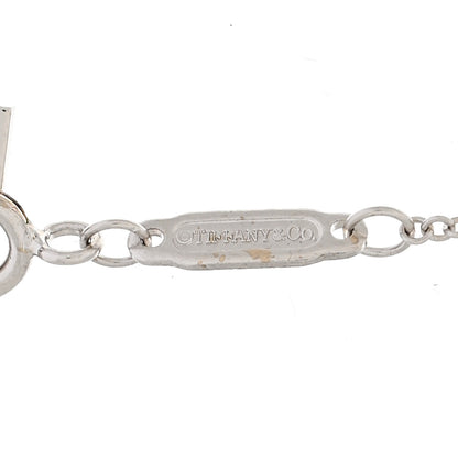 Tiffany 18K White Gold Diamond Mini T Smile Pendant Necklace 4 of 5