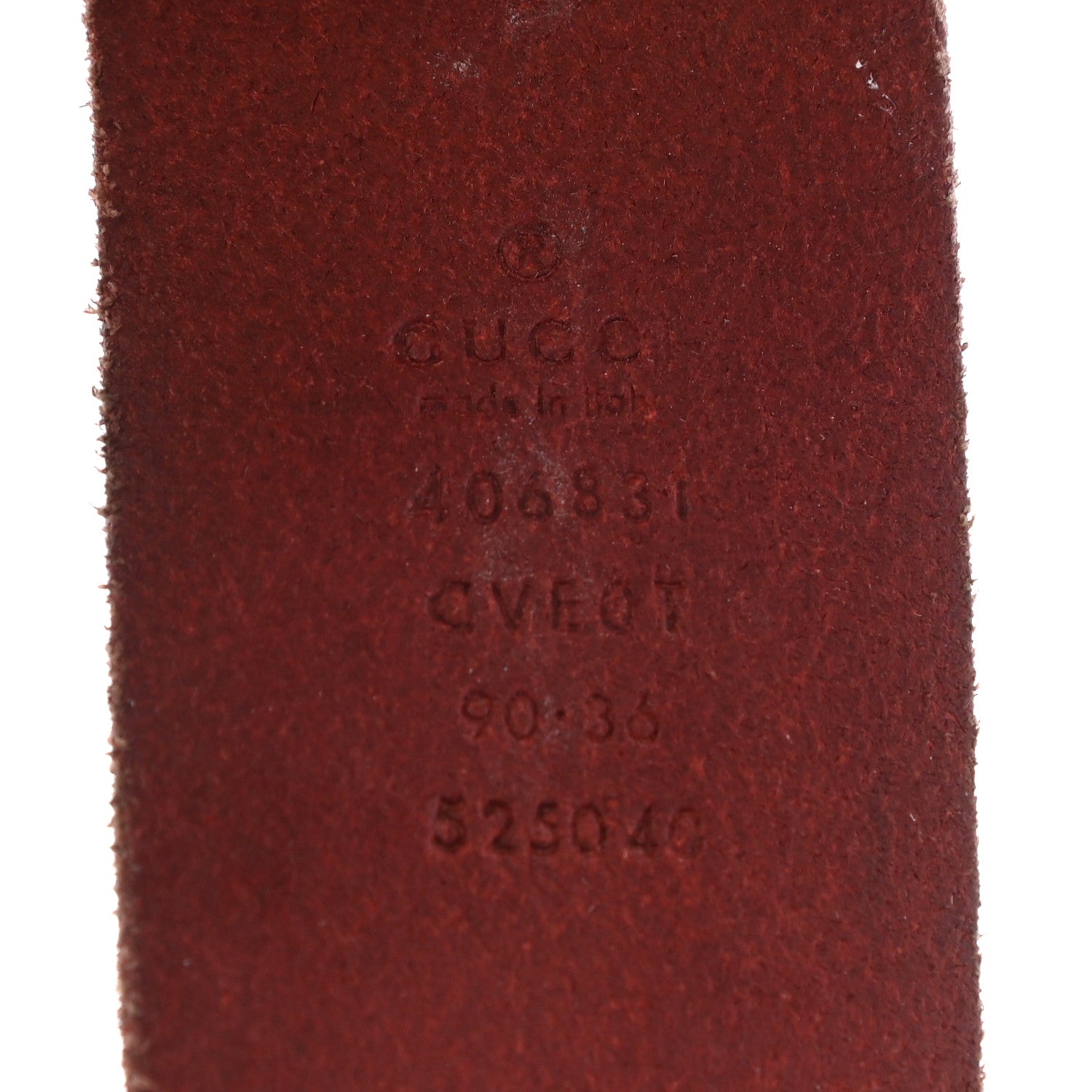 Gucci Faded Calfskin Double G 40mm Belt 90 36 Red 3 of 6