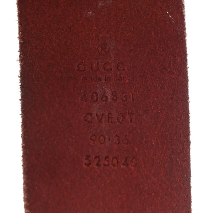 Gucci Faded Calfskin Double G 40mm Belt 90 36 Red 3 of 6