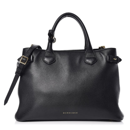 Burberry Smooth Calfskin Medium Banner Tote Black 1 of 20