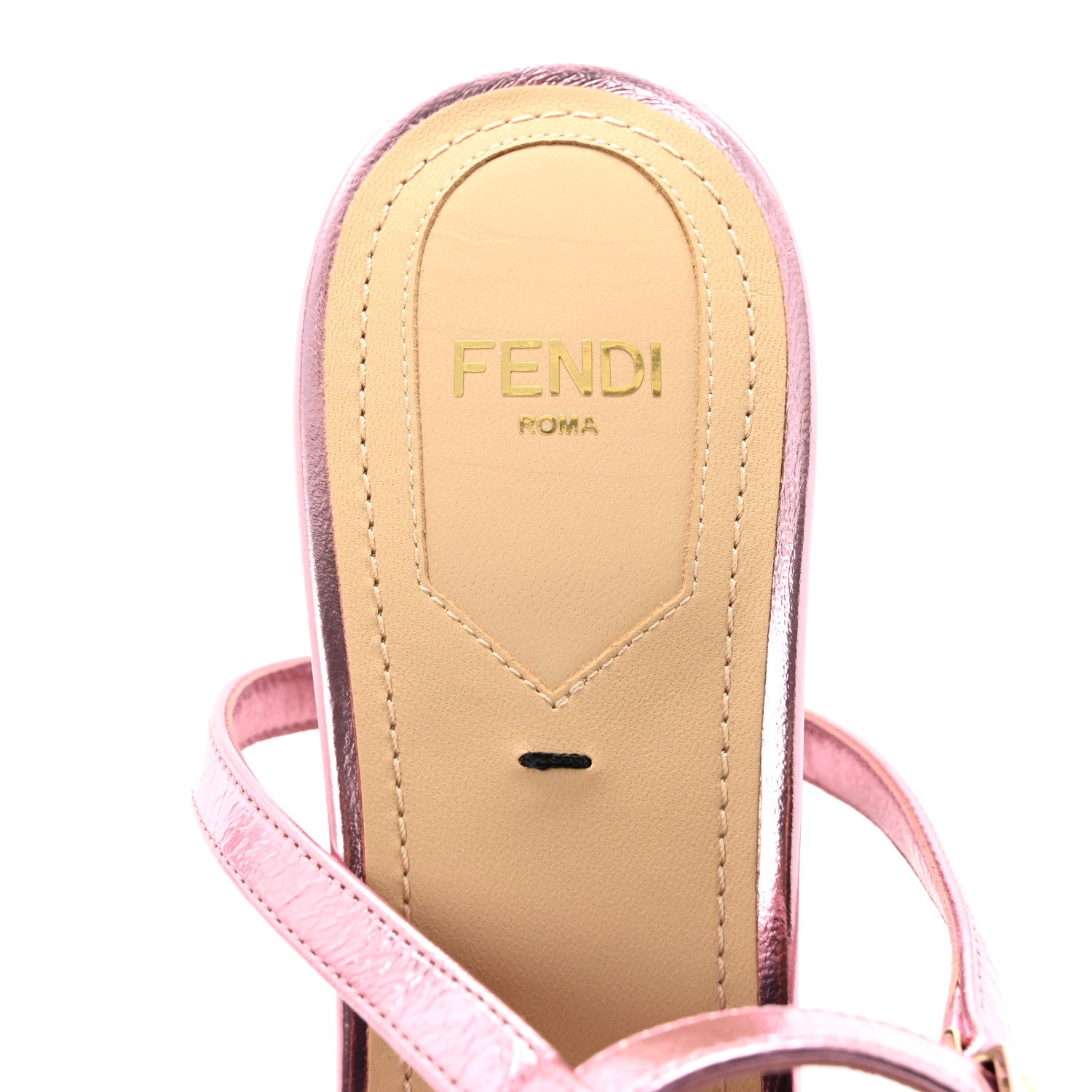 Fendi Ricamo Sequin Paillettes Vitello Grace FF Delfina Sandals 37 Lavanda Rosa 7 of 8