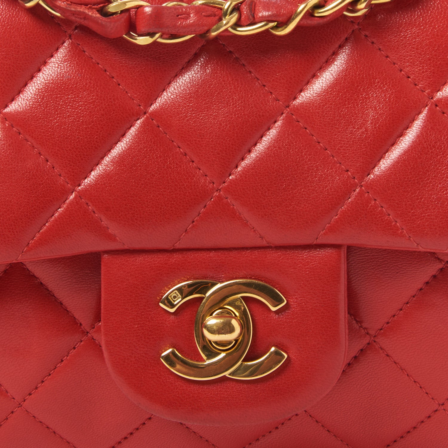 Chanel Lambskin Quilted Small Double Flap Red 8 of 10