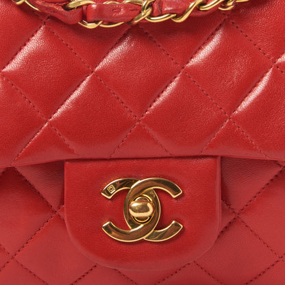 Chanel Lambskin Quilted Small Double Flap Red 8 of 10