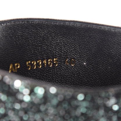 Saint Laurent Glitter Pierre 95 Ankle Boots 40 Green 8 of 8