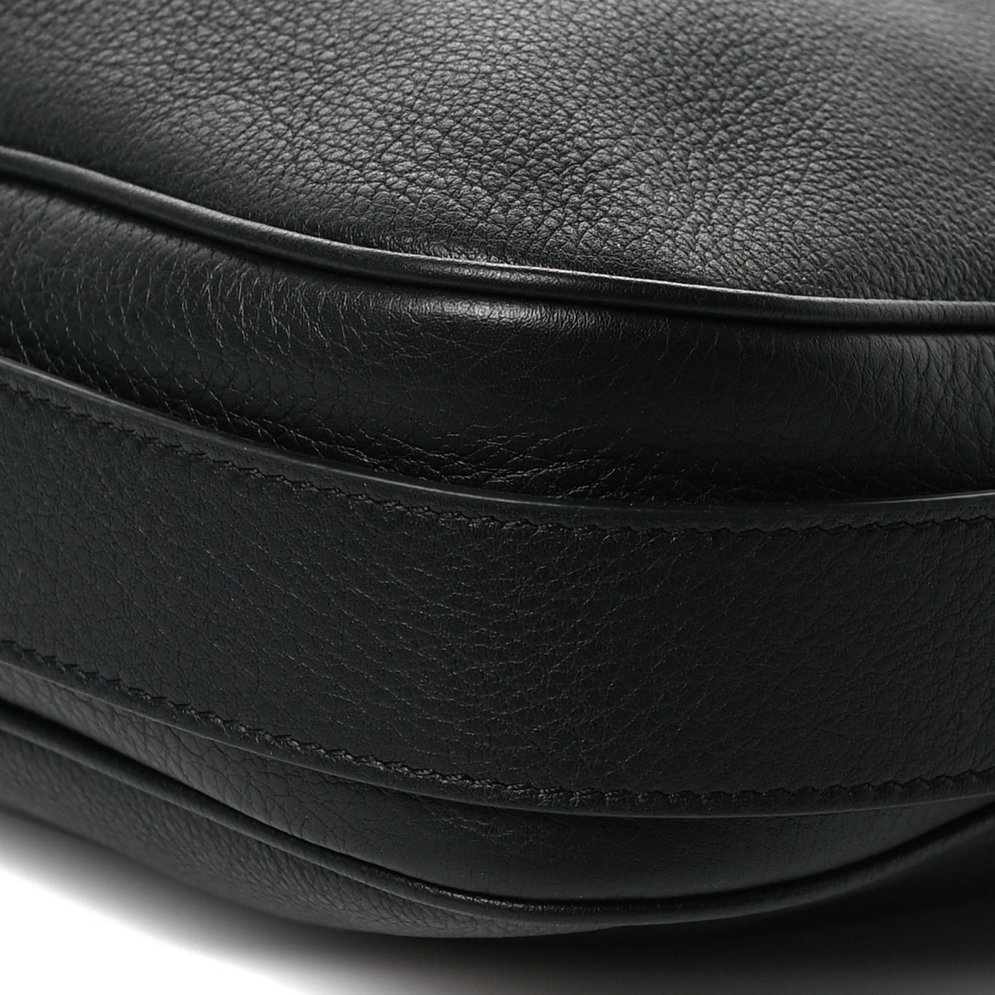 Supple Calfskin Large Romy Shoulder Bag Black
