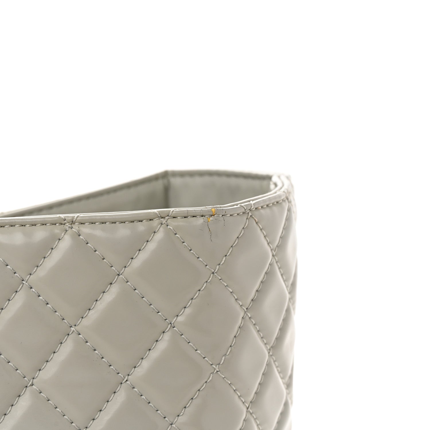 Chanel Vinyl Quilted Large In The Business Tote Light Grey 19 of 20