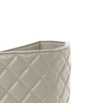 Chanel Vinyl Quilted Large In The Business Tote Light Grey 19 of 20