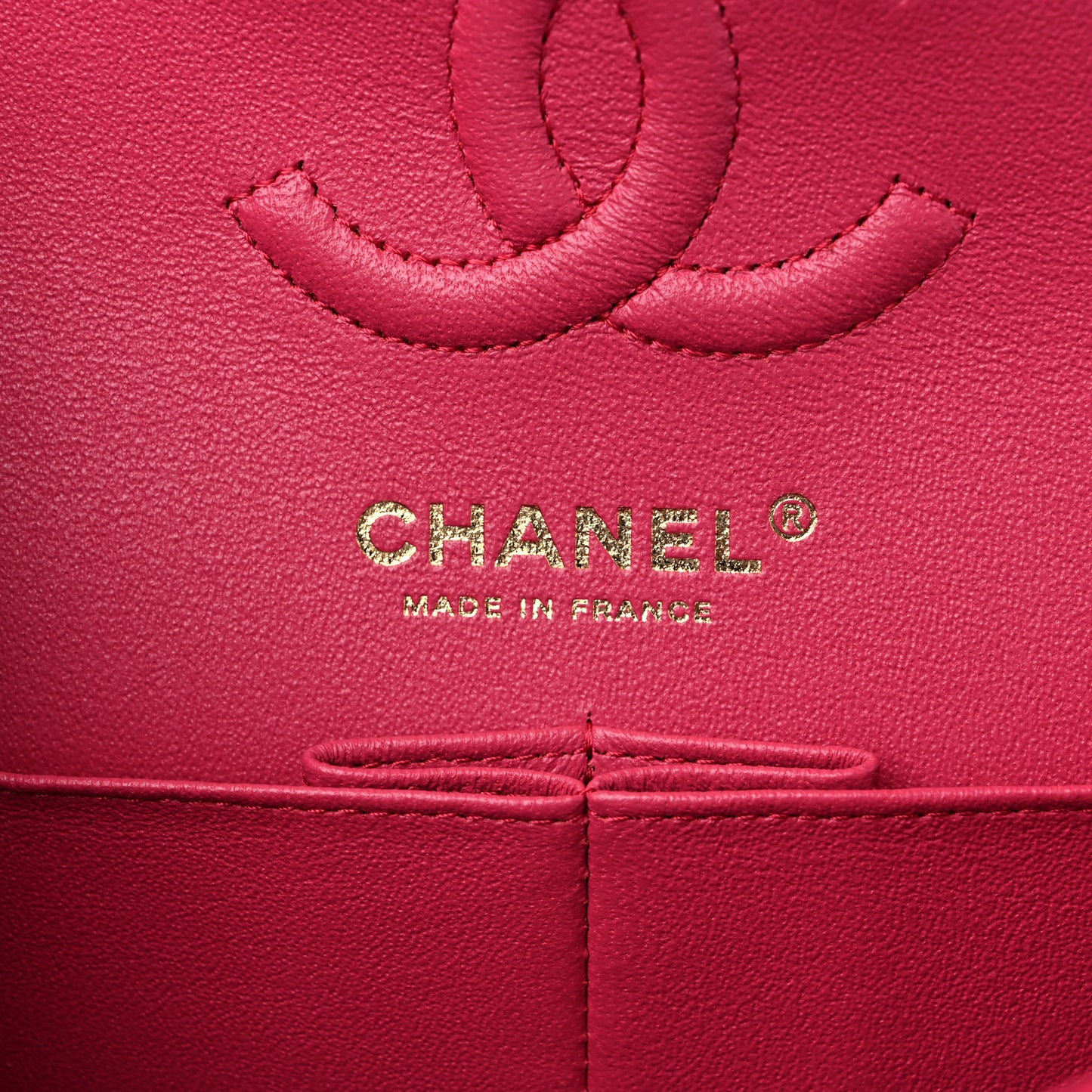 Caviar Quilted Small Double Flap Dark Pink