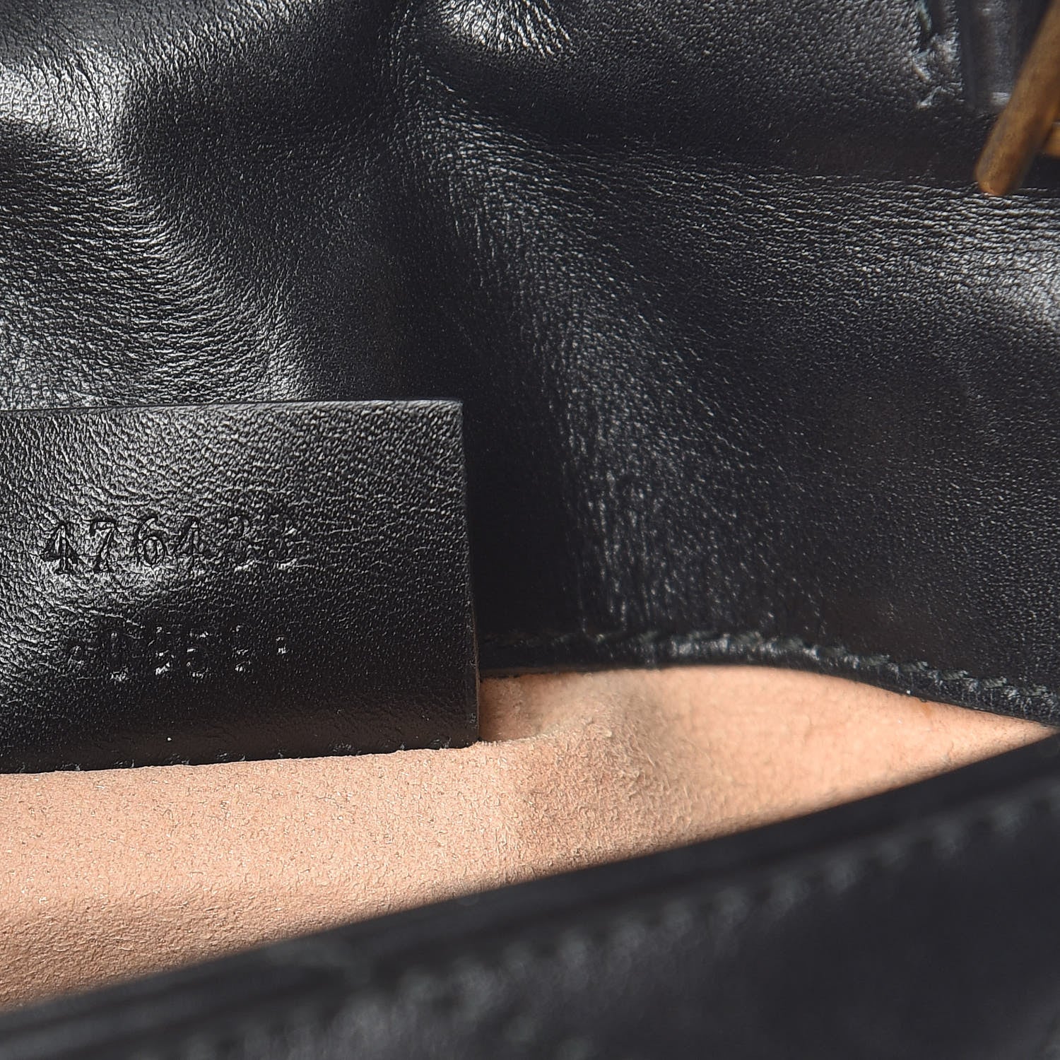Gucci Calfskin Matelasse Super Mini GG Marmont Shoulder Bag Black 7 of 13