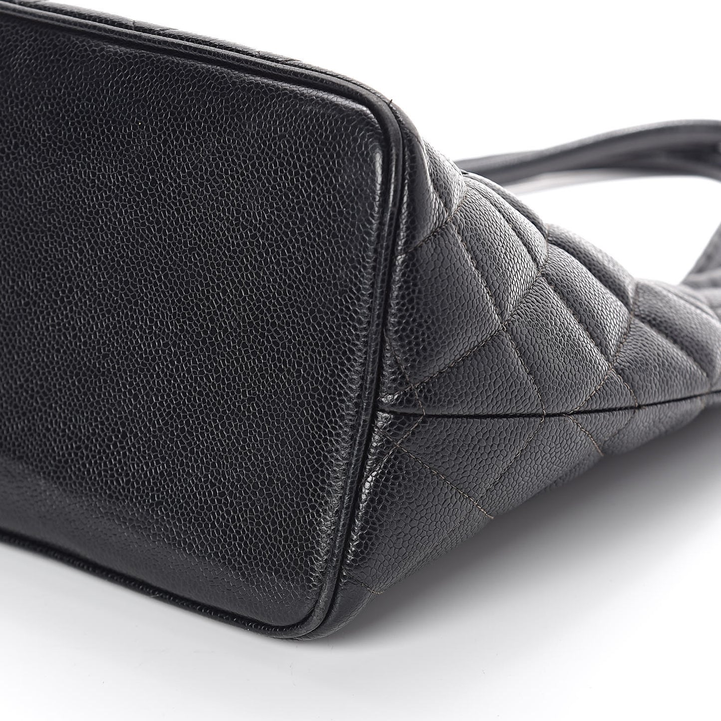 Caviar Quilted Medallion Tote Black