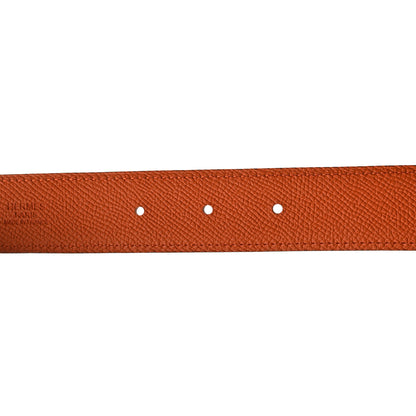 Hermes Swift Epsom 32mm Belt Strap 75 30 Capucine Orange 9 of 9