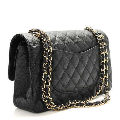 Chanel Caviar Quilted Medium Double Flap Black 3 of 10