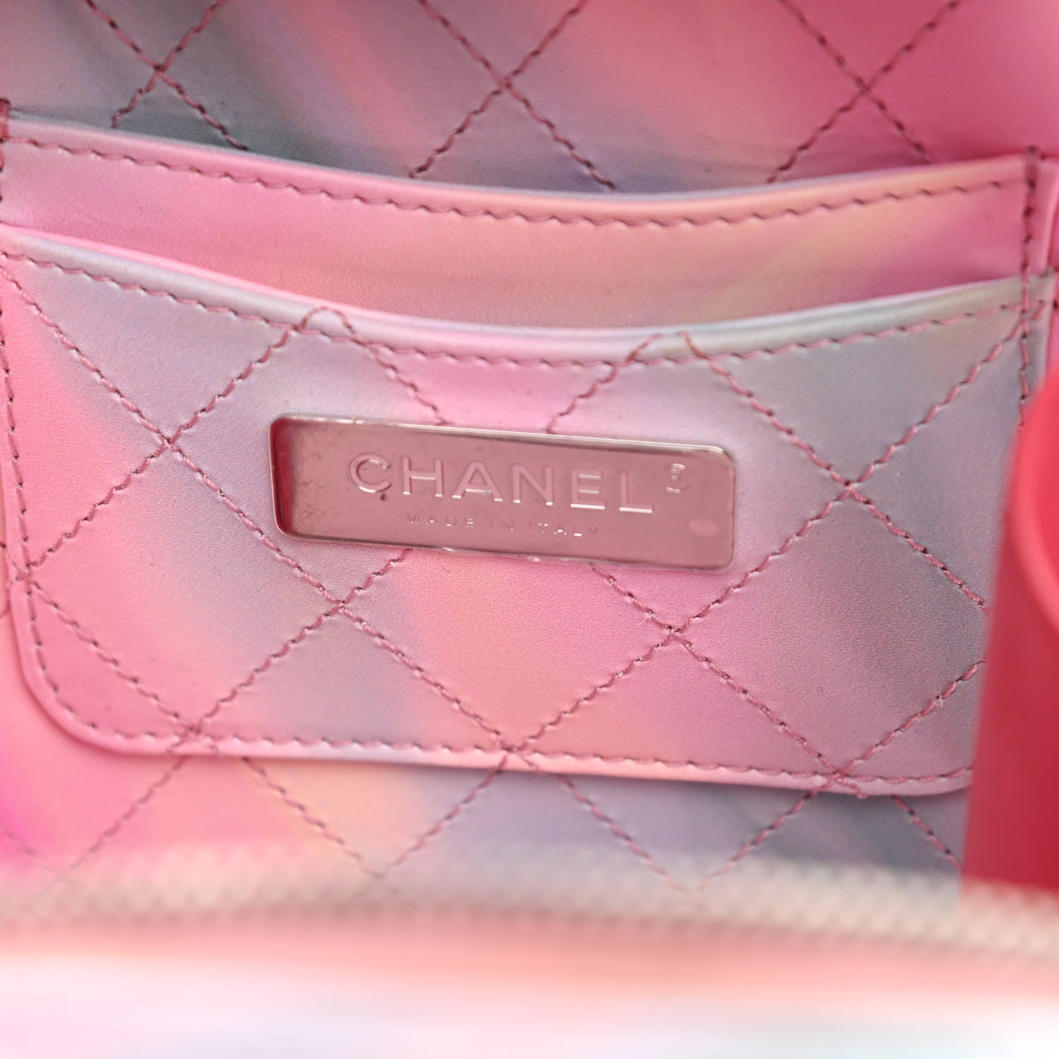 Chanel PVC Patent Calfskin Patent Lambskin Vertical Vanity Case Pink 6 of 10