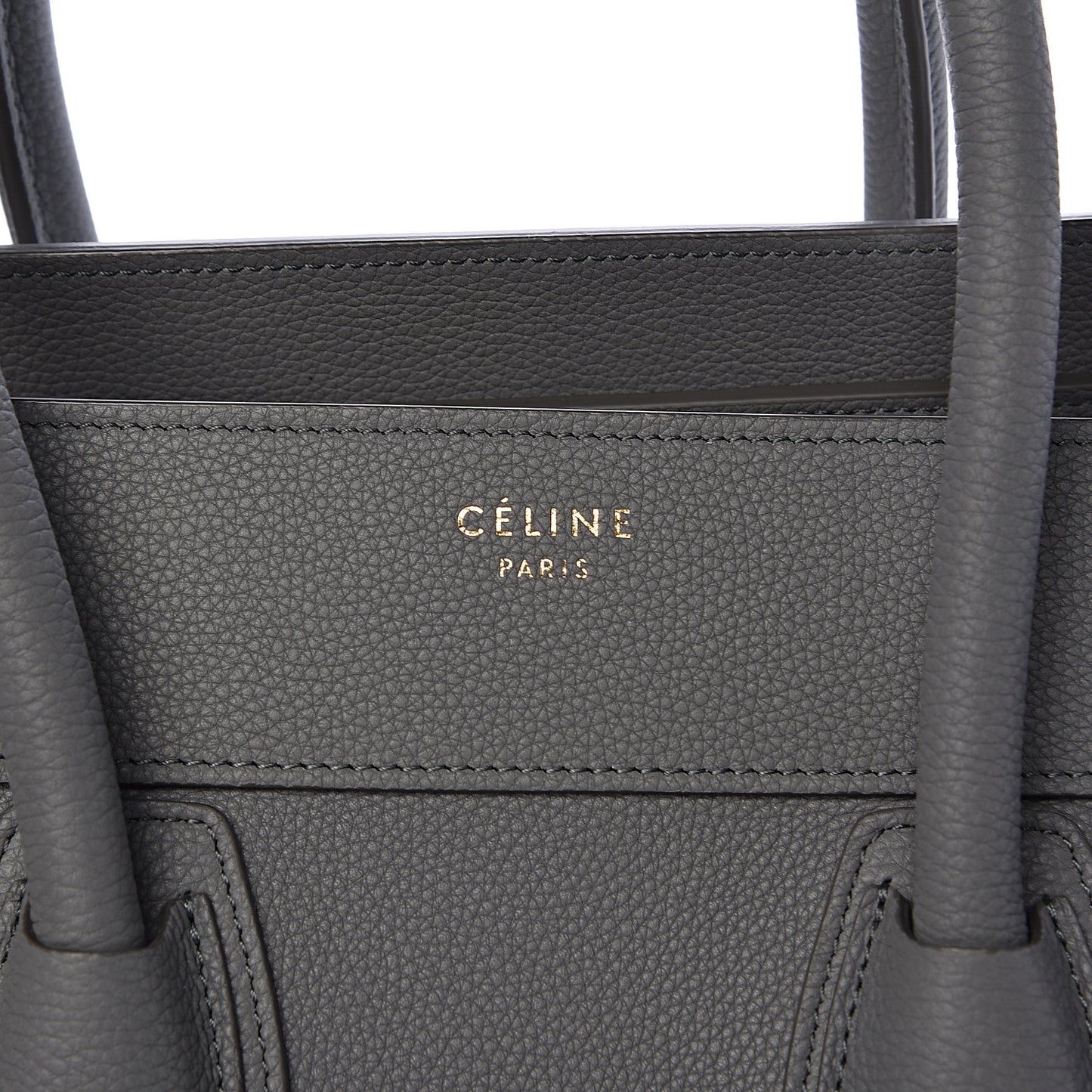 Drummed Calfskin Mini Luggage Kohl