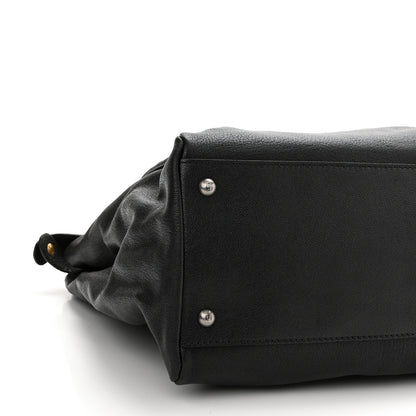 Fendi Goatskin Large Peekaboo Iconic Satchel Black 8 of 9
