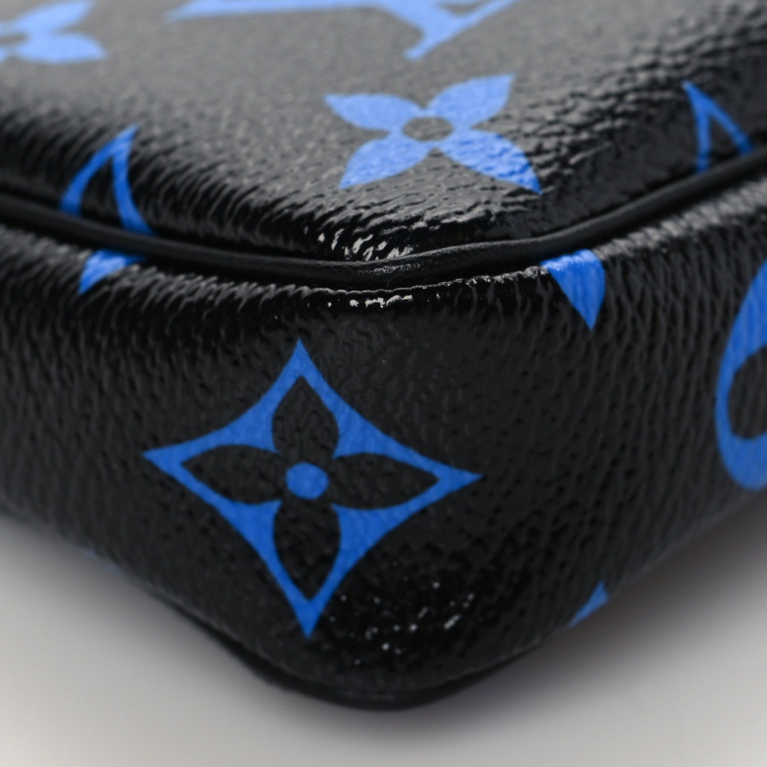 Louis Vuitton Colored Monogram Mini Pochette Accessories Blue Black 8 of 9