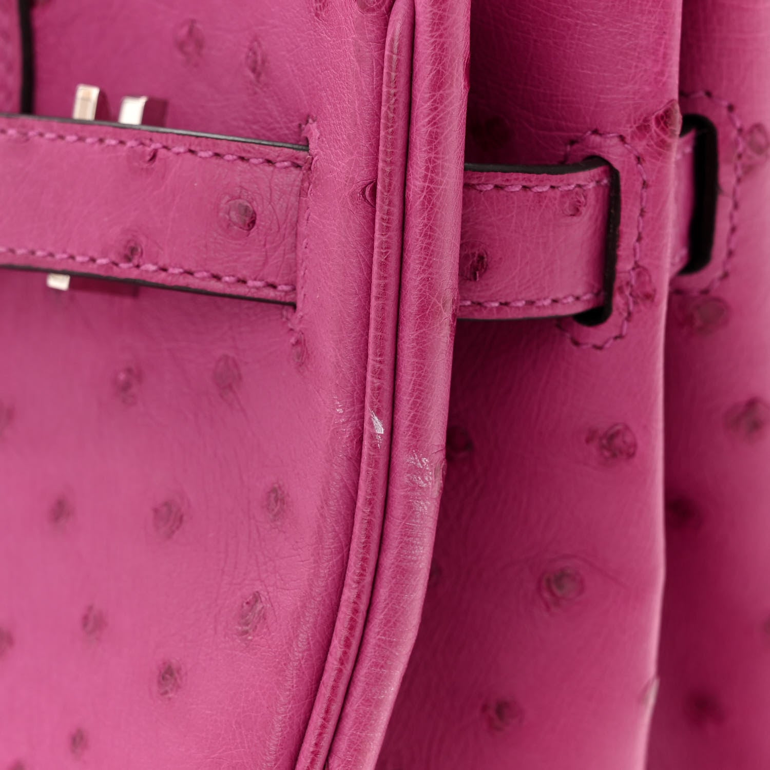 Hermes Ostrich Birkin 30 Rose Pourpre 12 of 12