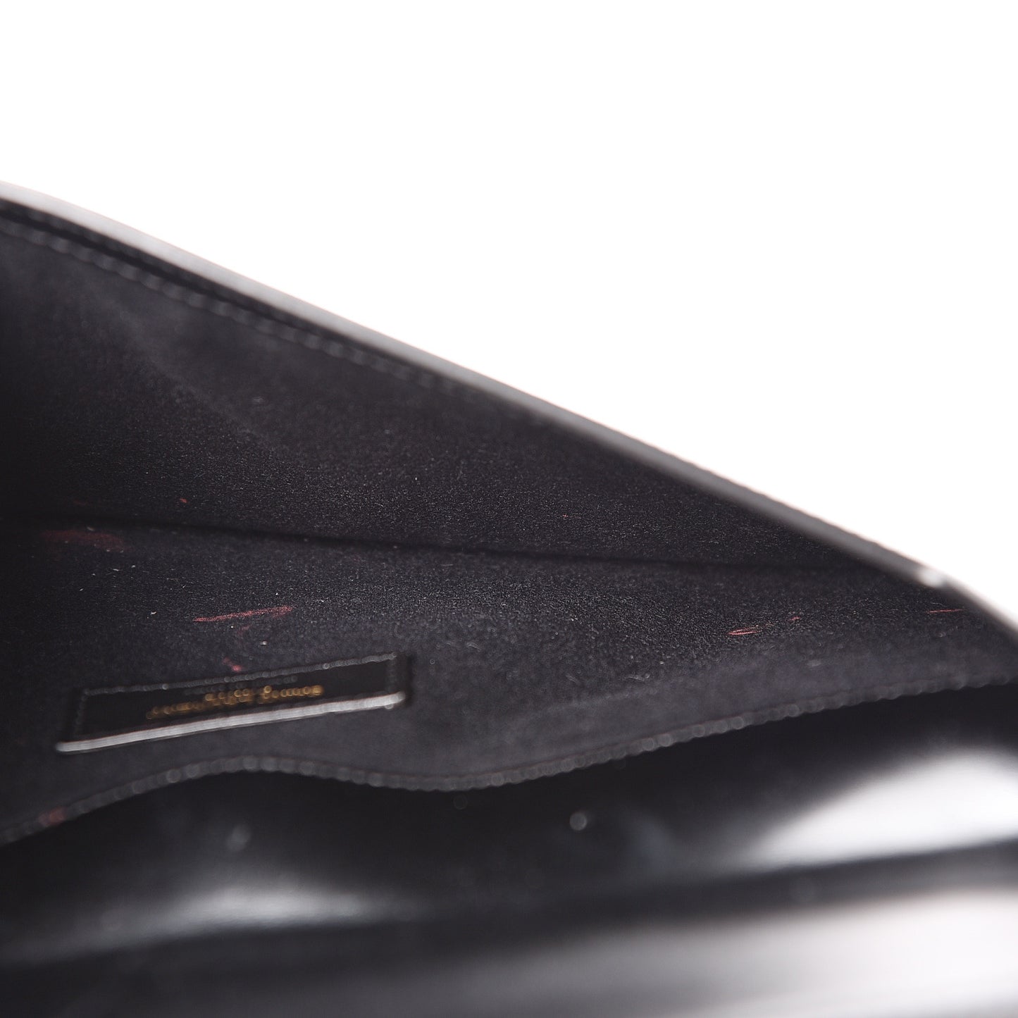 Smooth Shiny Calfskin Monogram Uptown Pouch Black