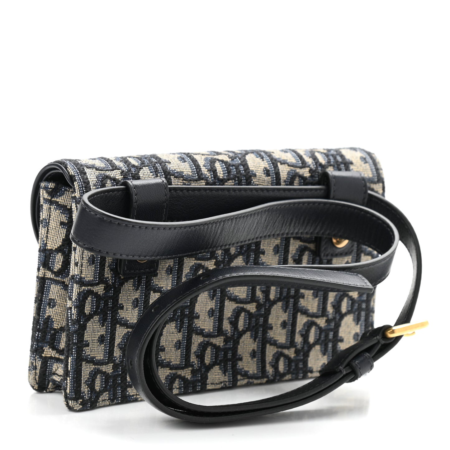 Oblique Saddle Belt Bag Blue