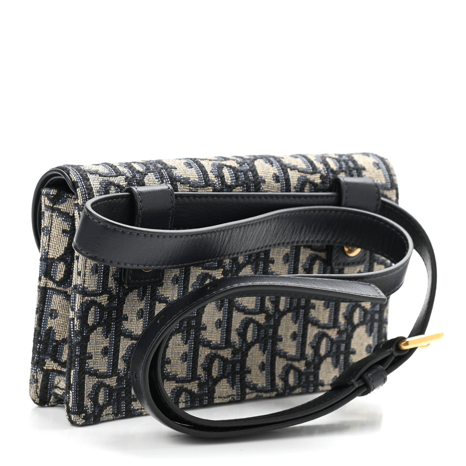 Christian Dior Oblique Saddle Belt Bag Blue 3 of 11