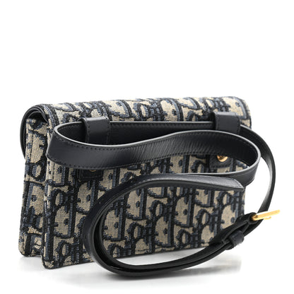 Christian Dior Oblique Saddle Belt Bag Blue 3 of 11